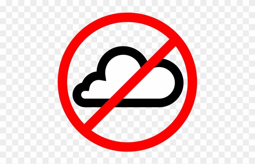 A Cloud With The International "no" Symbol - No Cloud Sign #751320