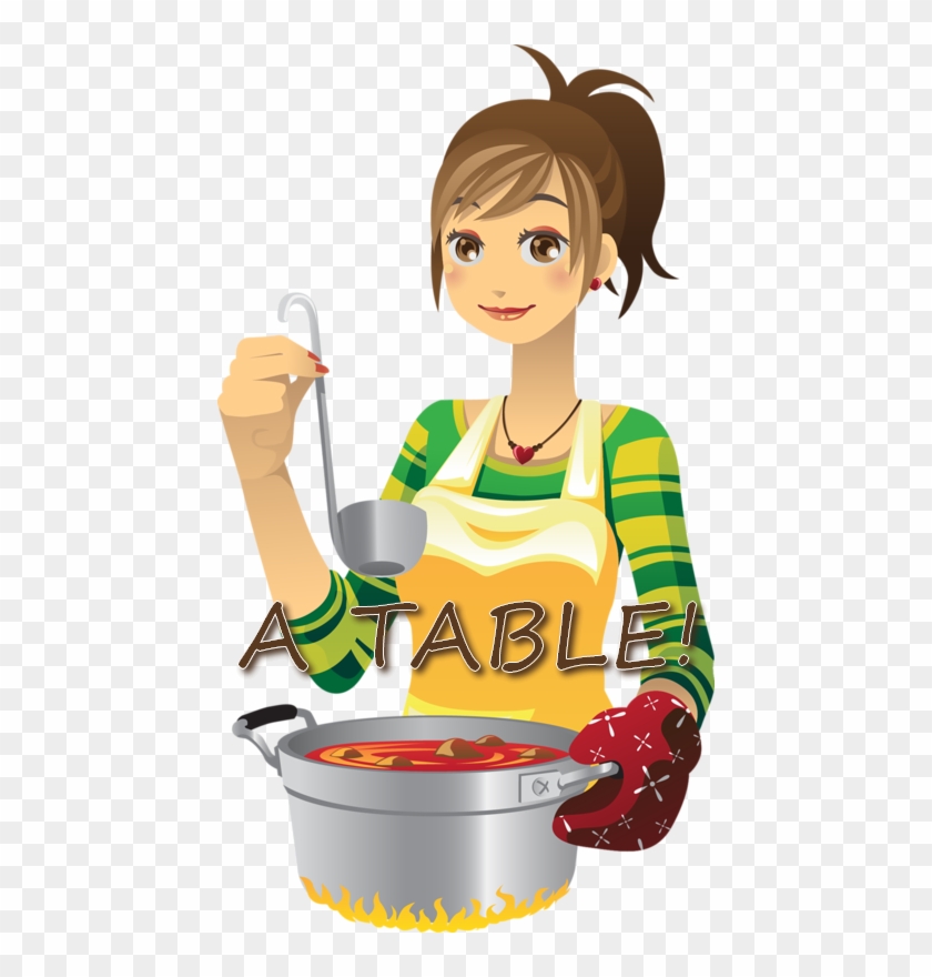 Bon Appetit - Girl Cartoon Cooking Png #751360