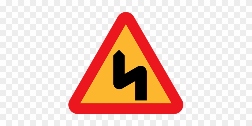 Double Bend, Sharp Curves, Crooked Road - Traffic Sign Zig Zag #751530