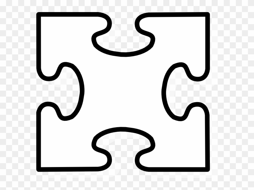 Four Point Puzzle Clip Art - Four Point Puzzle Clip Art #751566