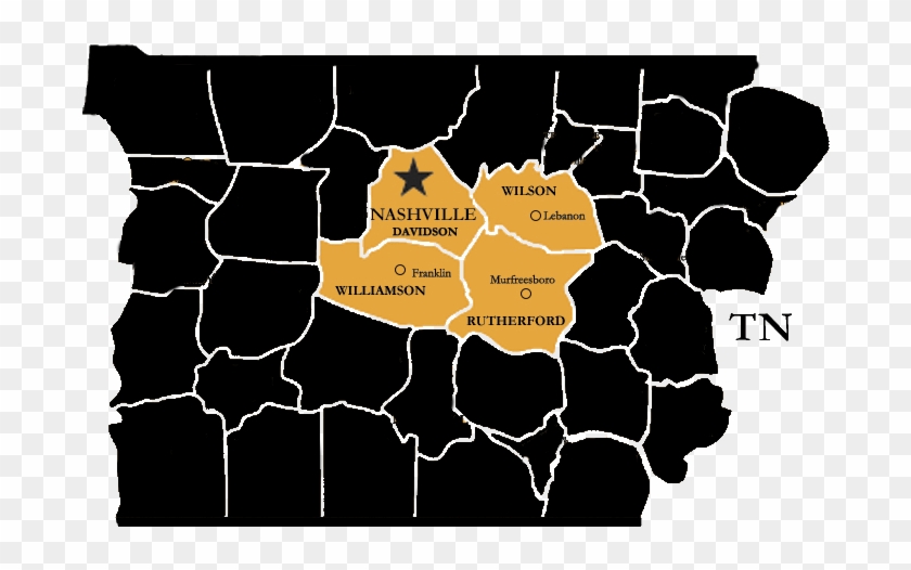 Give - Map Of Middle Tennessee #751831