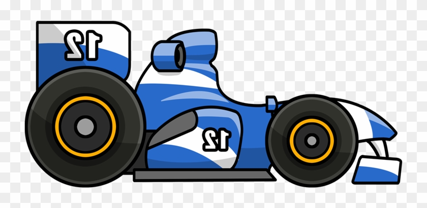 This Cartoon Formula One Racing Car Clip Art Is Ideal - Open-wheel Car #751867