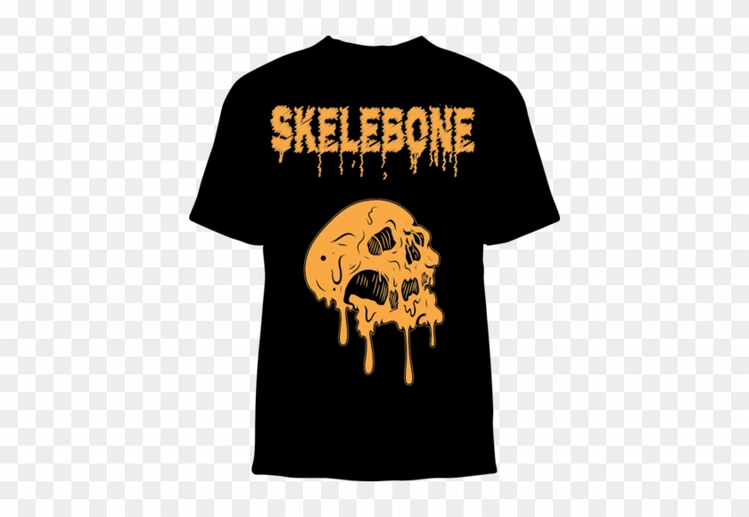 Skelebone Short Sleeve T-shirt, Melting Skull - Sleeve #751893