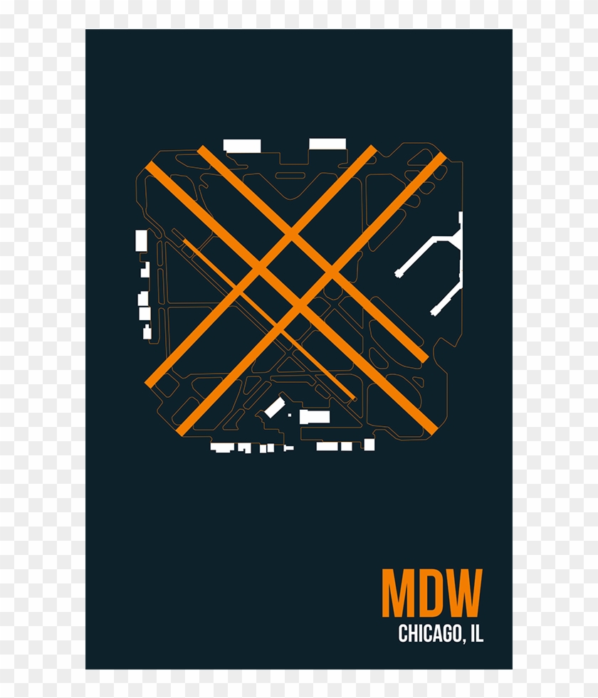Mdw - - 08 Left 'mdw Airport Layout' Canvas Art (30x47) #751923