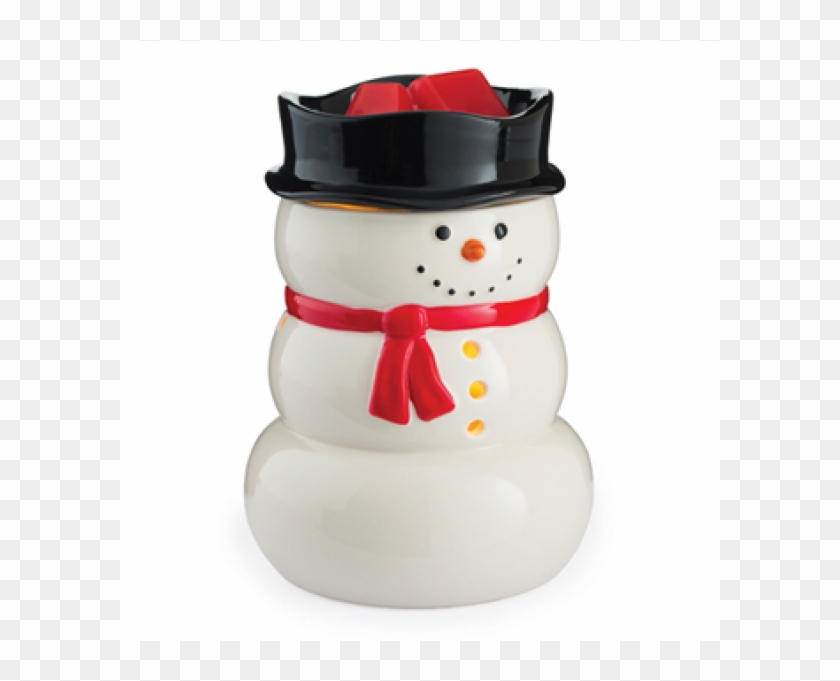 This Happy Snowman With A Red Necktie And Coal Black - Snowman Illumination Fragrance Warmer - Candle Warmers #751938
