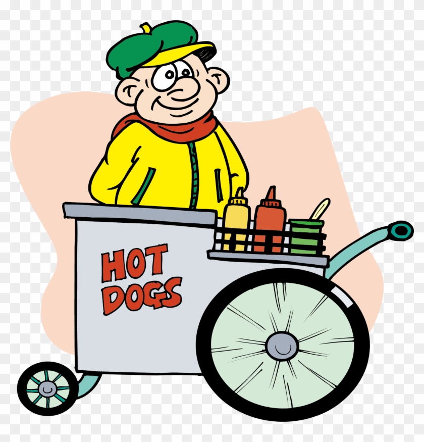Hot Dog Cart Street Food Hot Dog Stand Clip Art - Hot Dog Cart Street Food Hot Dog Stand Clip Art #751981