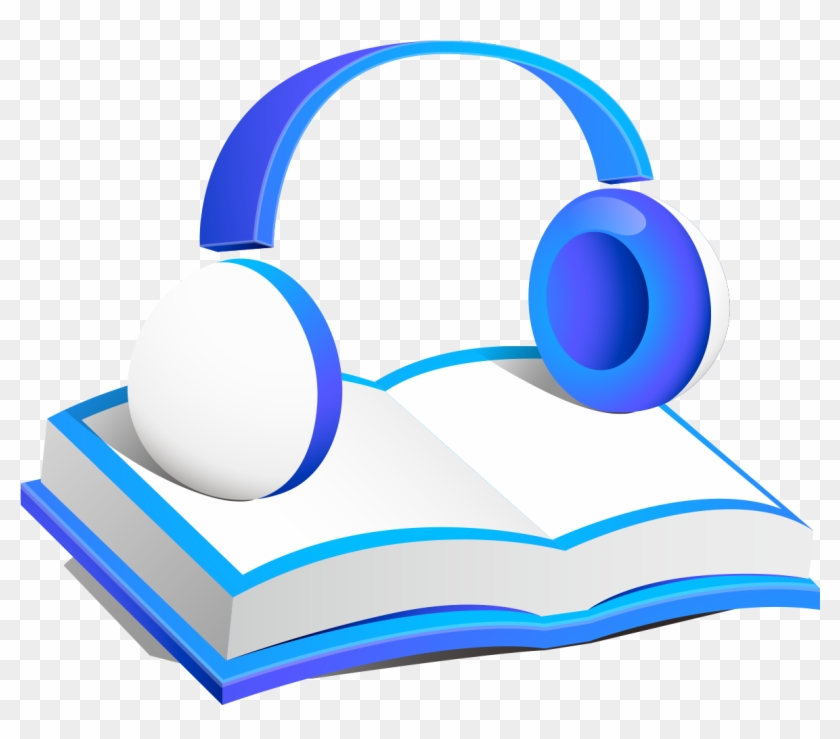 Headphones Book Clip Art - Headphones Book Clip Art #751995