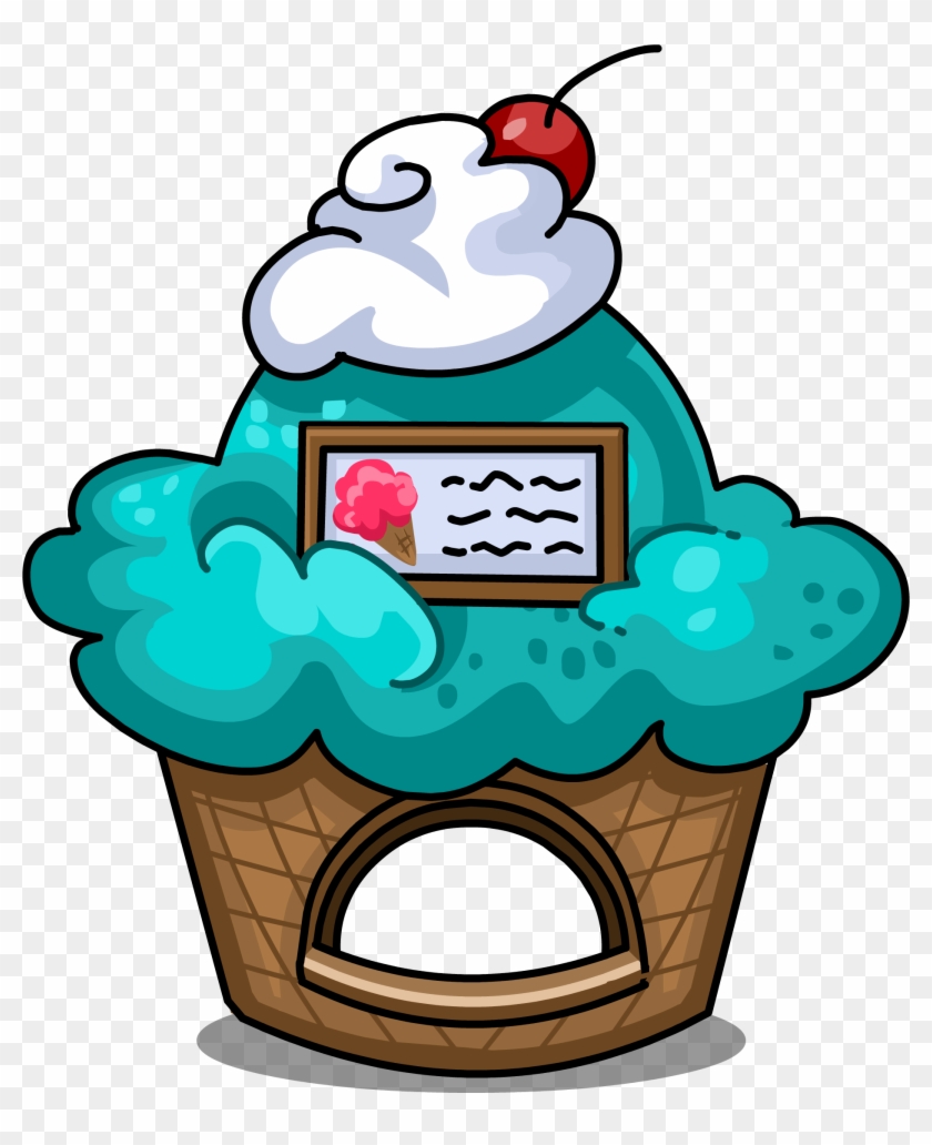 Food Stand Sprite 003 - Ice Cream Furniture Club Penguin #751991