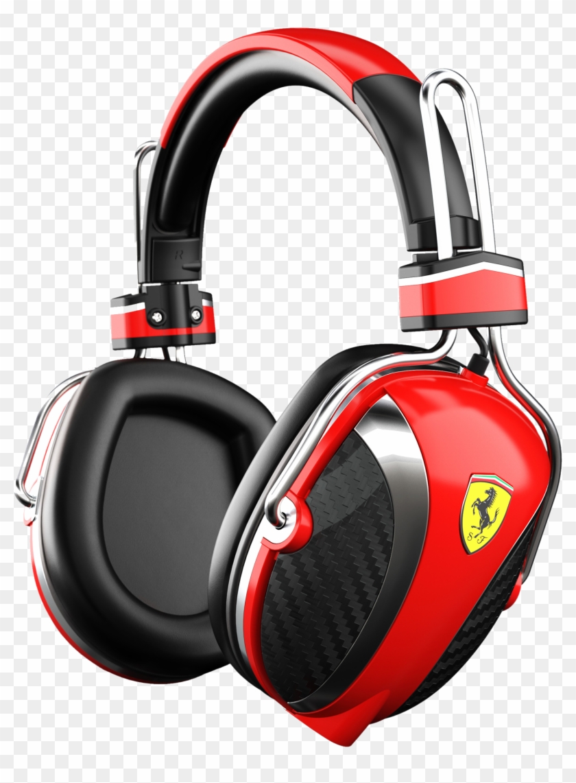 Headphone Clipart Gambar - Scuderia Ferrari P200 Red Headphones #752062
