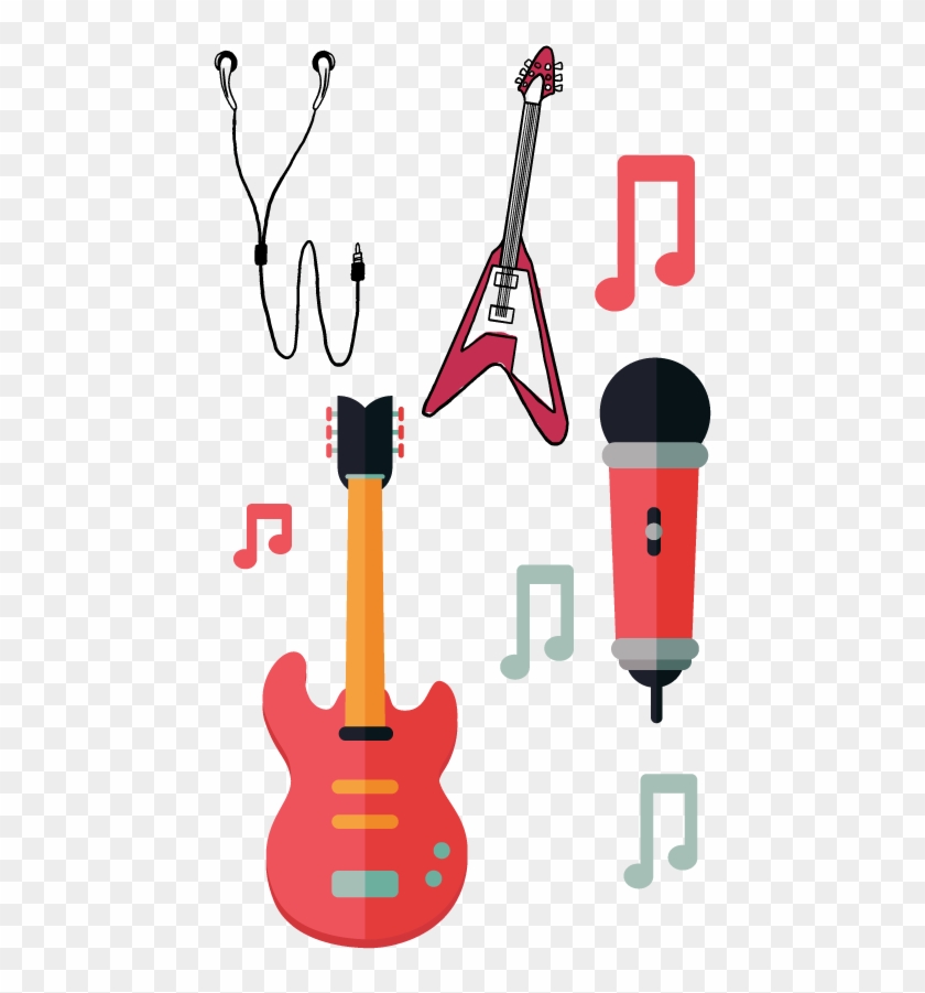 Microphone Music Headphones Clip Art - Bass Guitar #752069
