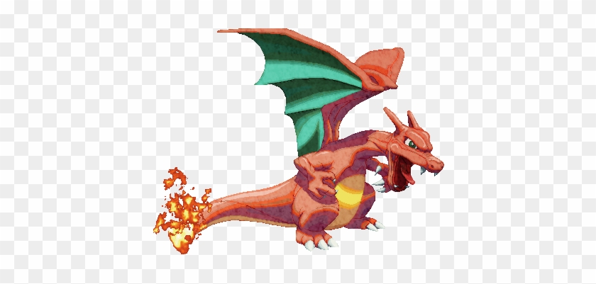 Charizard Sprite By Me With Photoshop Touch-ups By - Photoshop Sprites #752073