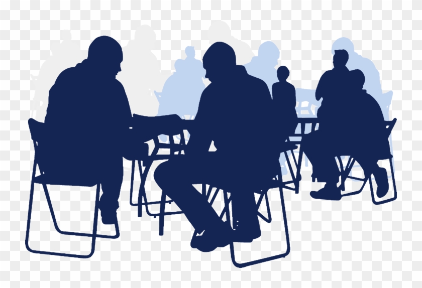 Silhouette Meeting Lunch Breakroom Talk Office Recolored - Vector #752119