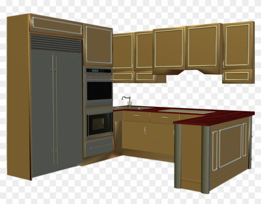 Kitchen Cupboards Clip Art - Countertop Clip Art #752178