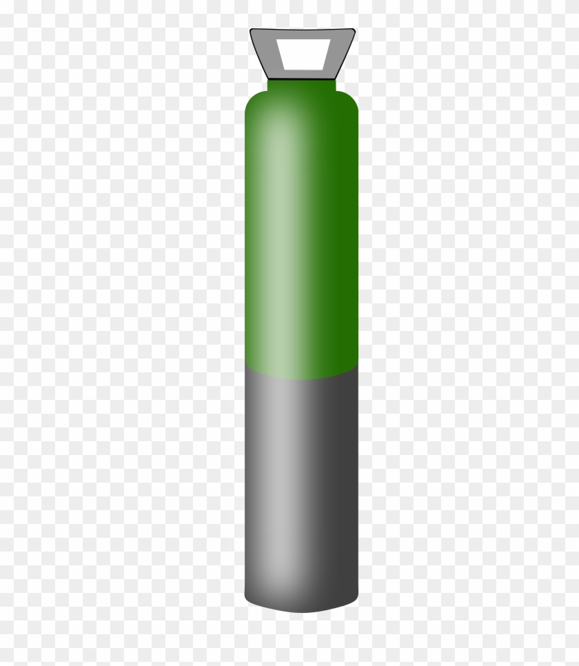 Cylinder Grey And Dark Green - Cylinder Icon Gas #752345