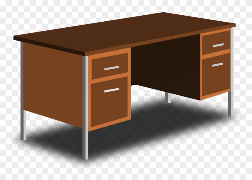 Desk Clipart Meja - Pupitre O Escritorio #752366