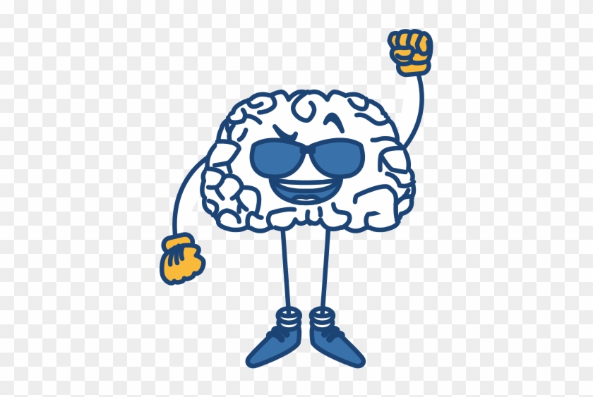 Cute Brain With Sunglasses Cartoon Vector Icon Illustration - Cartoon #752367
