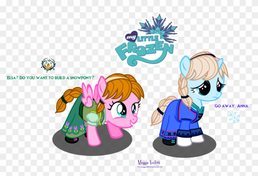 Filly Princess Anna And Filly Queen Elsa By Meganlovesangrybirds - Anna And Elsa Mlp #752603