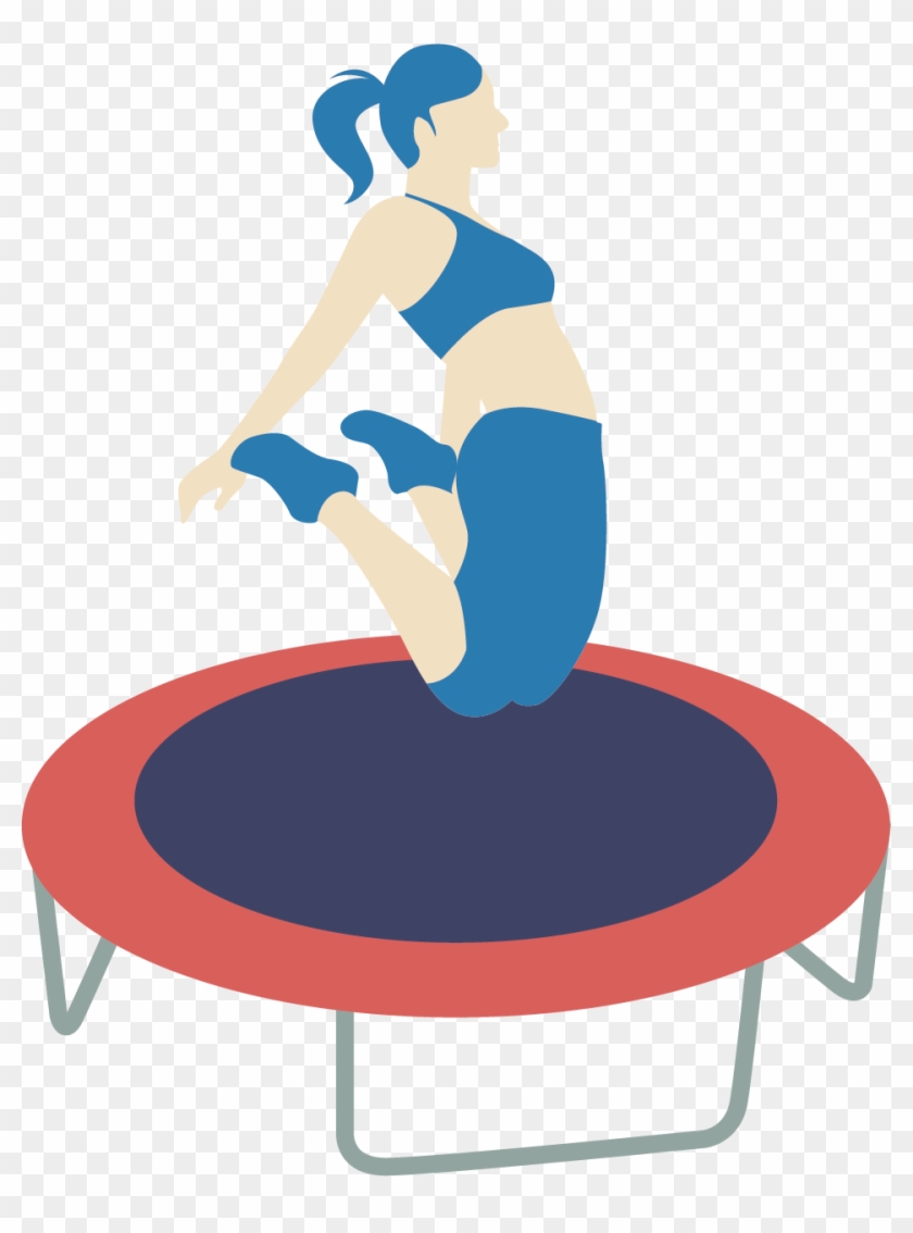 Euclidean Vector Jumping Clip Art - Cartoon Jumping On Trampoline Clipart #752732