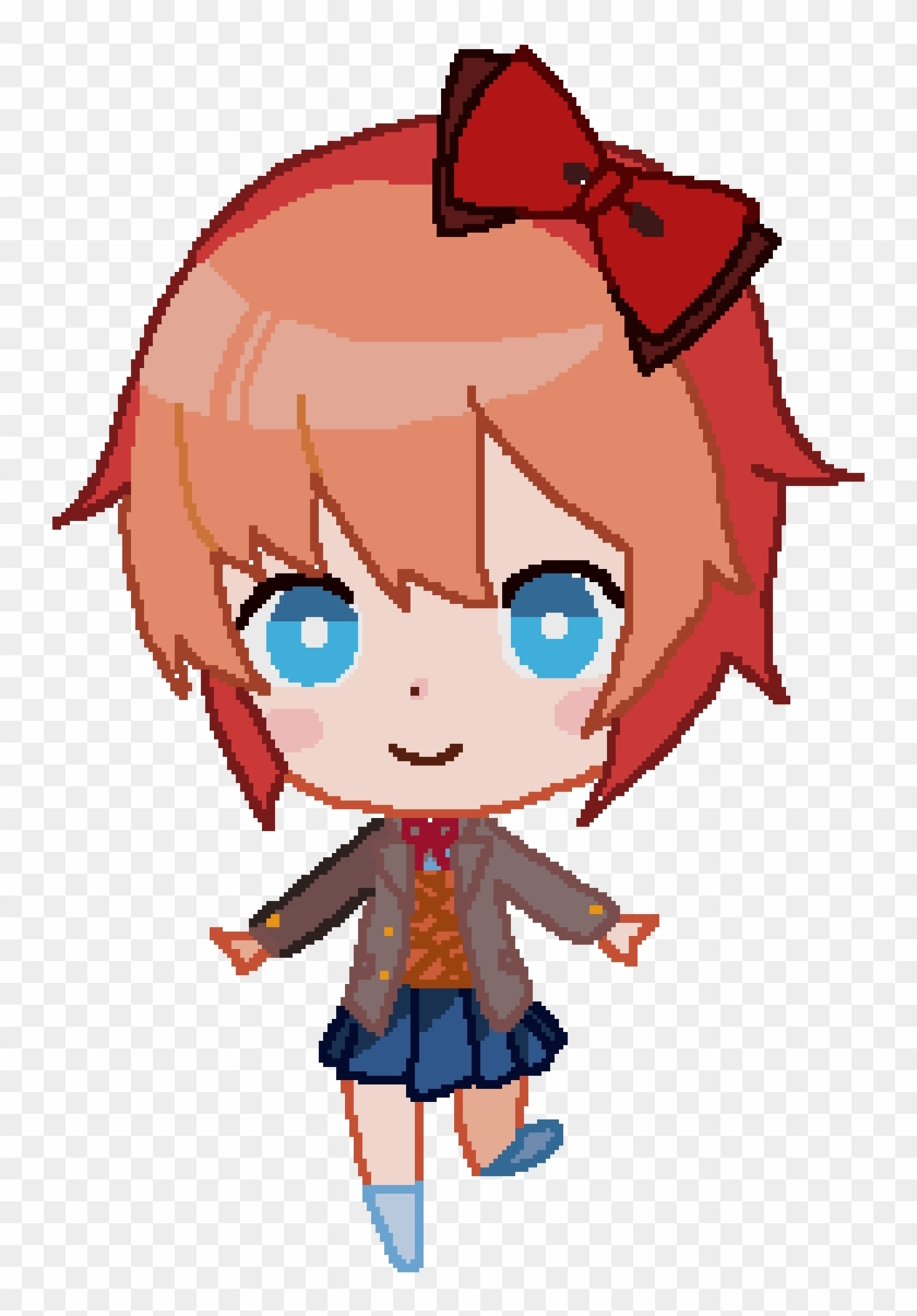 Sayori Chibi - Doki Doki Literature Club Protagonist #752820