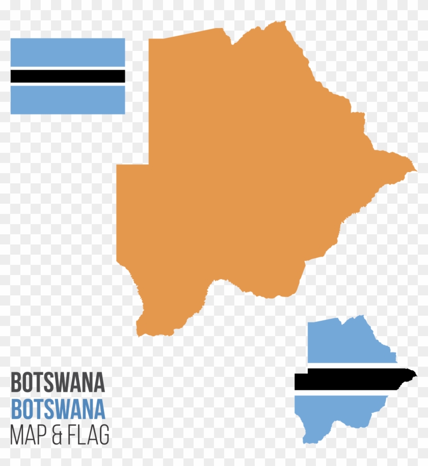 Botswana Scalable Vector Graphics Silhouette - Botswana Flag And Map Apron #752901