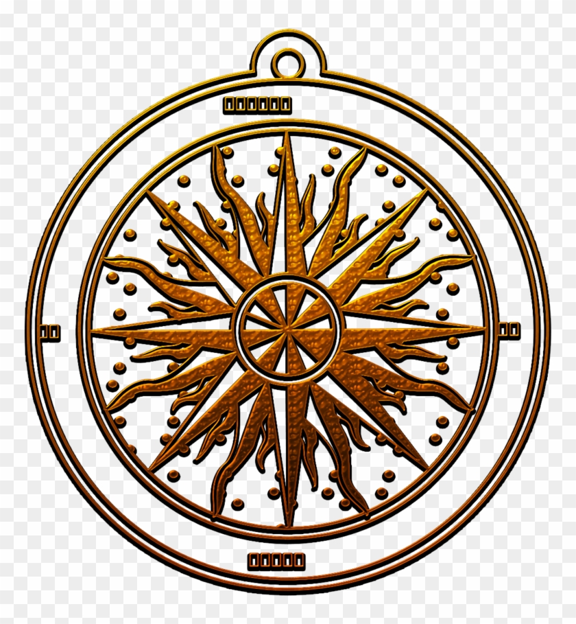 Metallic Compass Clipart - Egyptian Compass Rose #752963