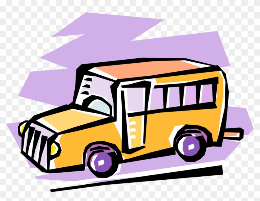 Vector Illustration Of Schoolbus Or School Bus Used - Vector Illustration Of Schoolbus Or School Bus Used #753133