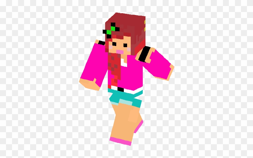 Cute Girl With Red Hair Skin - Minecraft Skin Girls With Pink Hair Hd #753280