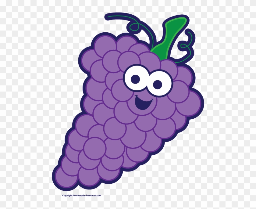 Grapes Free Fruit Clipart - Grapes With Name Clipart #753573