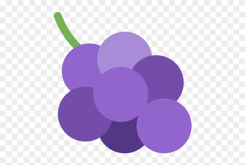 Bunch Grapes Leaf Flat Icon Food Stock Vector 364452095 - Grapes Emoji #753625