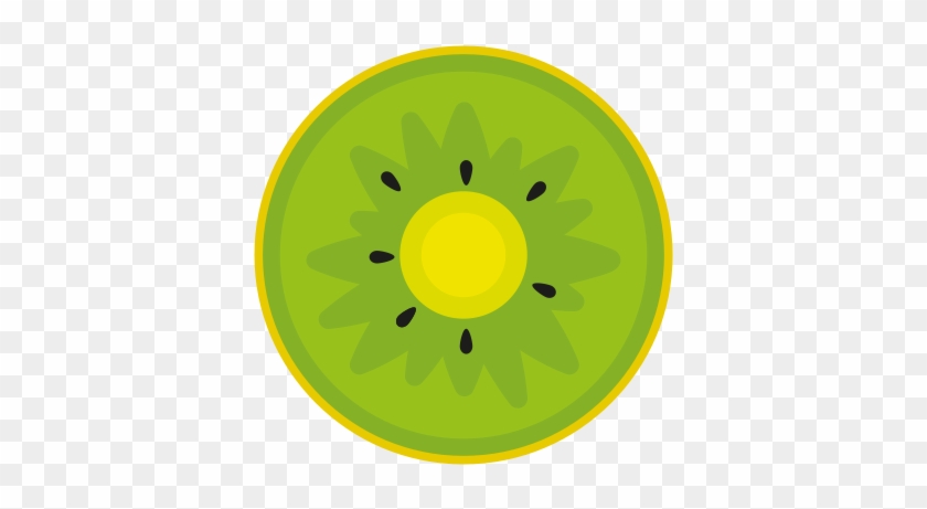 Kiwi Fruit Circle Icon - Kiwi Vector Icon Png #753960