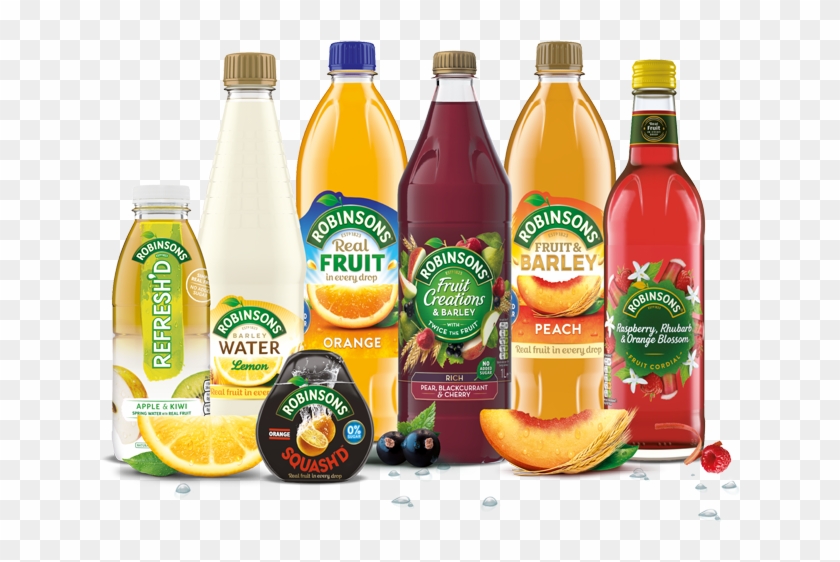 Our Products Header Packshots - Robinsons Fruit & Barley Peach No Added Sugar Squash #754112