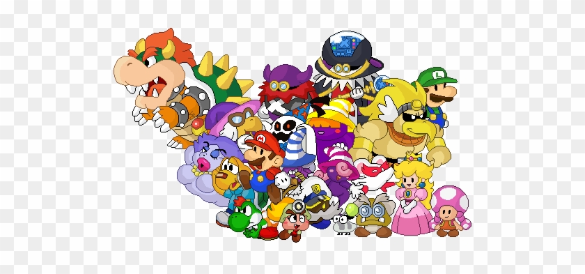 Squish-squash 191 26 Paper Mario Cast By Therealmulderman - Paper Mario All Characters #754234