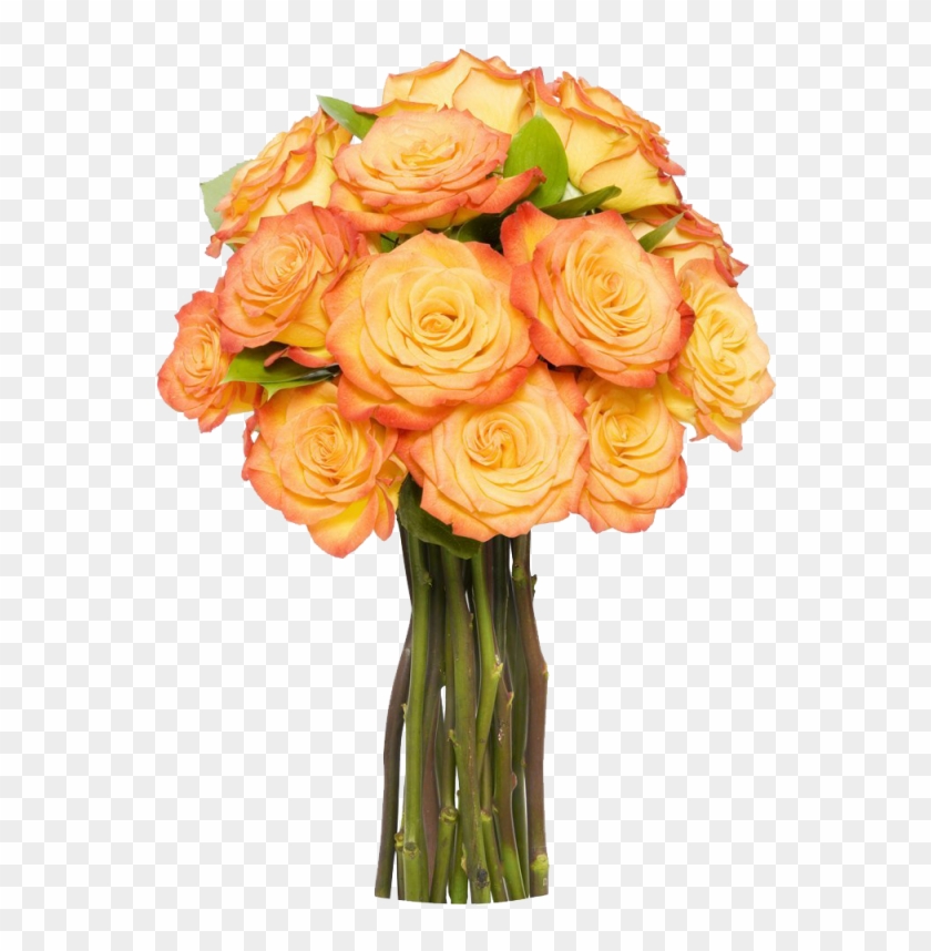 12 Long Stem Orange Roses Without Vase Loading Zoom - Vase Of Orange Flowers Png #754309