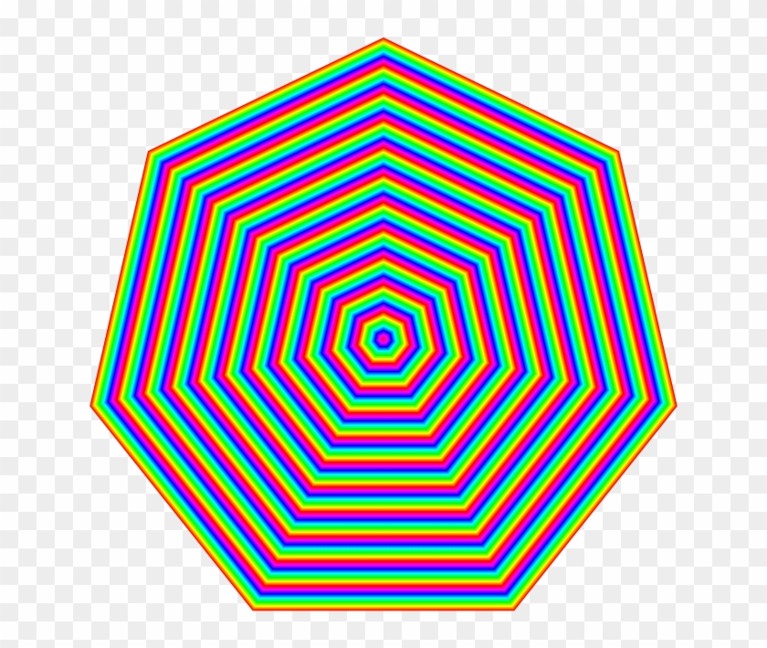 330 Heptagons Pal30 By 10binary - Colorful Heptagon #754485