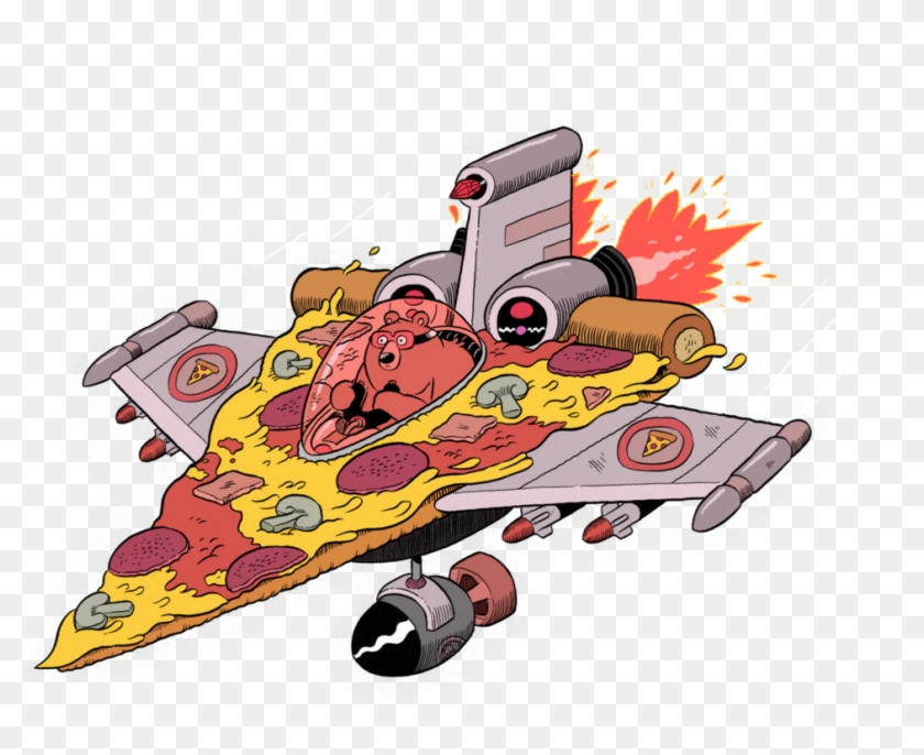 Pizza Hot Dog Cartoon Product - Pizza Jet Plane #754514