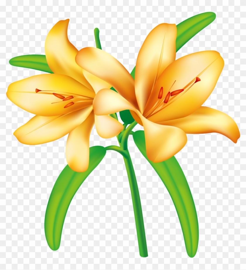 Border Flowers Yellow Clip Art - New Background Flowers Design #754621