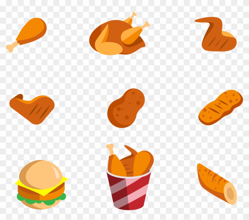 Hamburger Fried Chicken Fast Food Junk Food - Chicken Nugget Icon Png #754696