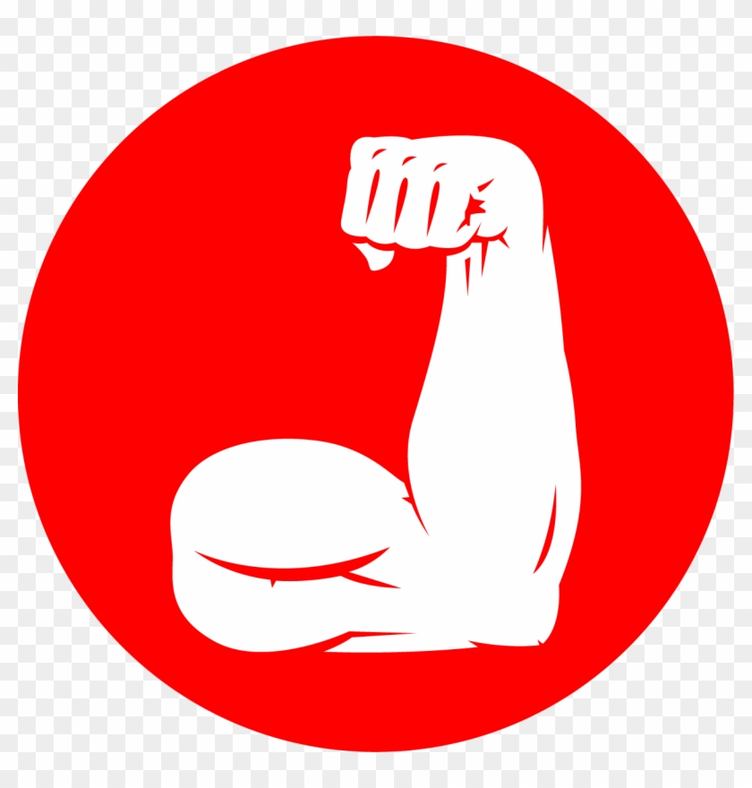 Muscle Arm Bodybuilding Icon - Red Muscle Png #754812