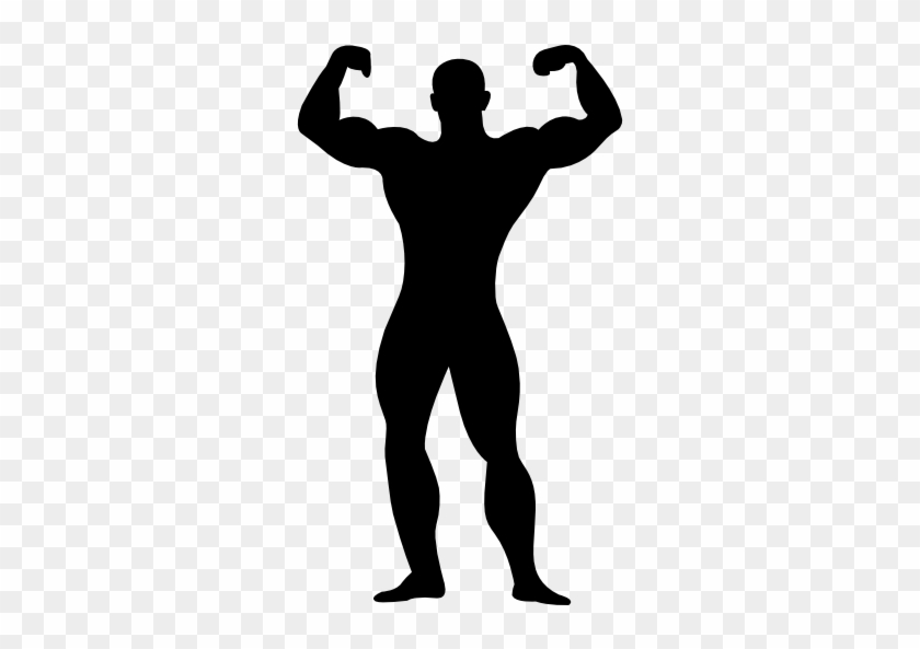 Muscular Man Flexing Silhouette Vector - Sexy Man Silhouette Png #754828