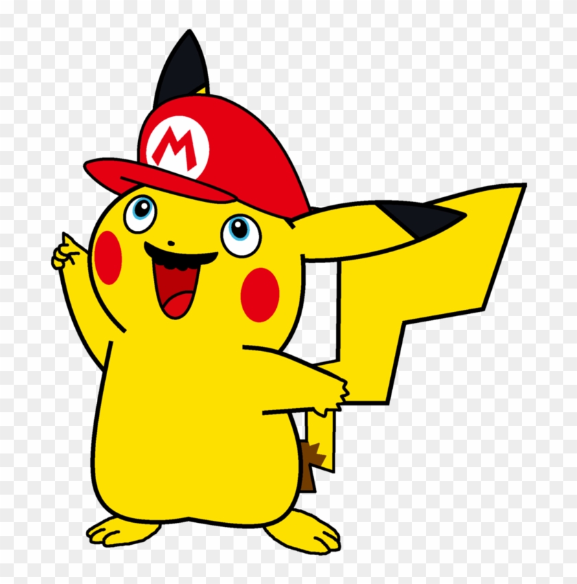 Mario Pikachu By Stephen718 - Pikachu Cappy #754909