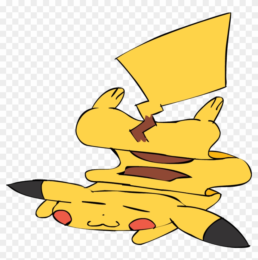 Flattened Pikachu By Pikacshu - Deviant Art Pokemon Flattened #754933