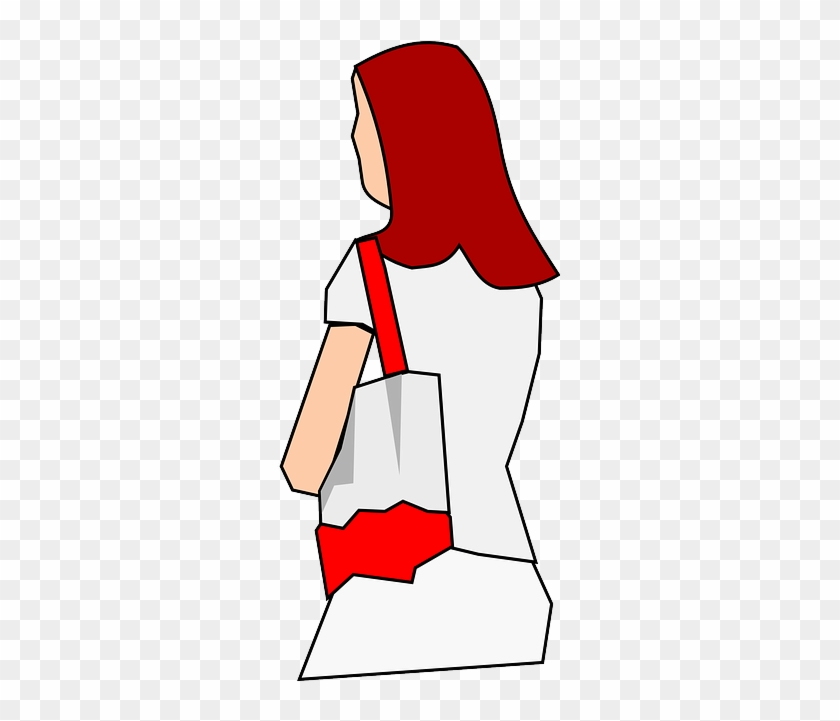 Woman, Fashion, Leather, Purse, Carrying, Carry - Clipart Woman With Purse #755047