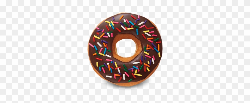 Chocolate Glazed W/ Sprinkles - National Donut Day Png #755108