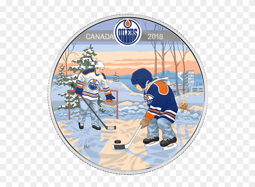 Pure Silver Coloured Coin - Edmonton Oilers #755245