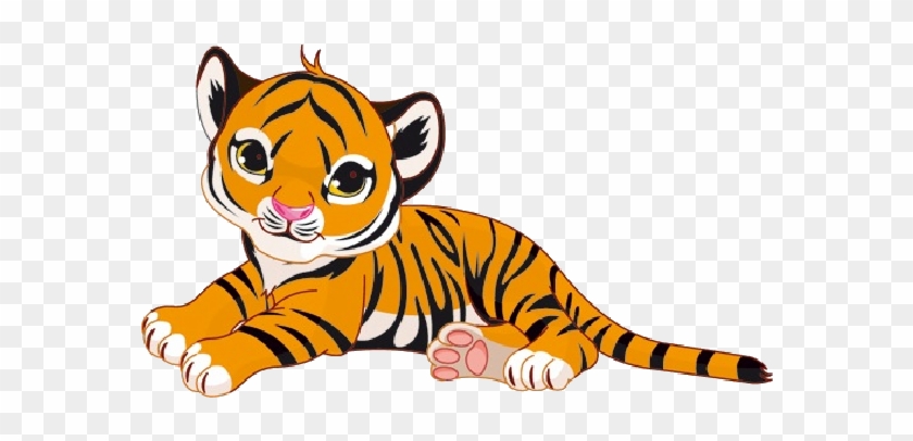 Tiger Cubs Cute Cartoon Animal Images - Tiger Clipart #755359