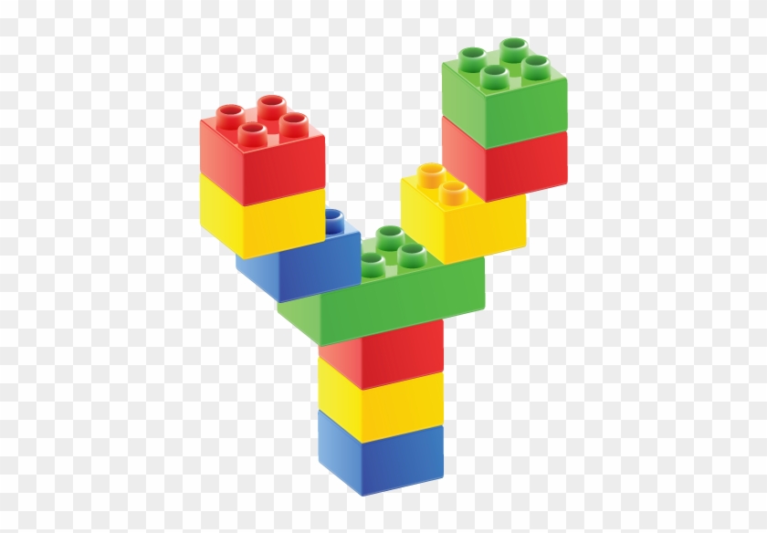 Alfabeto De Bloques Y - Como Hacer Un Castillo De Legos #755561