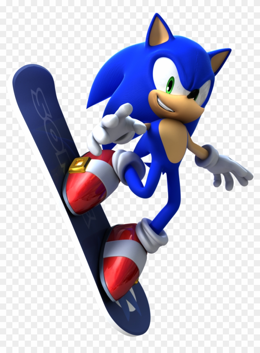 Sonic Snowboarding Render By Alsyouri2001 - Mario & Sonic Snowboard #755595