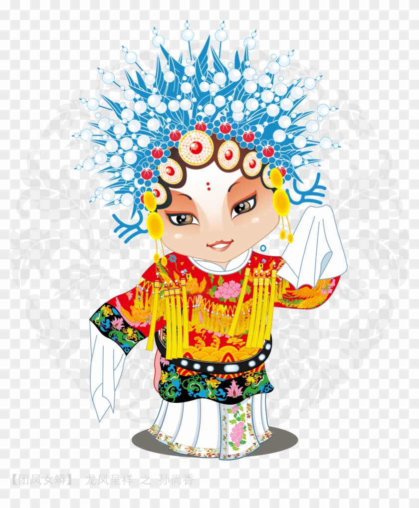 Peking Opera Cartoon Chinese Opera - Noir Perles Bangles Cuir Oeil Bracelet Charms Unisexe #755664