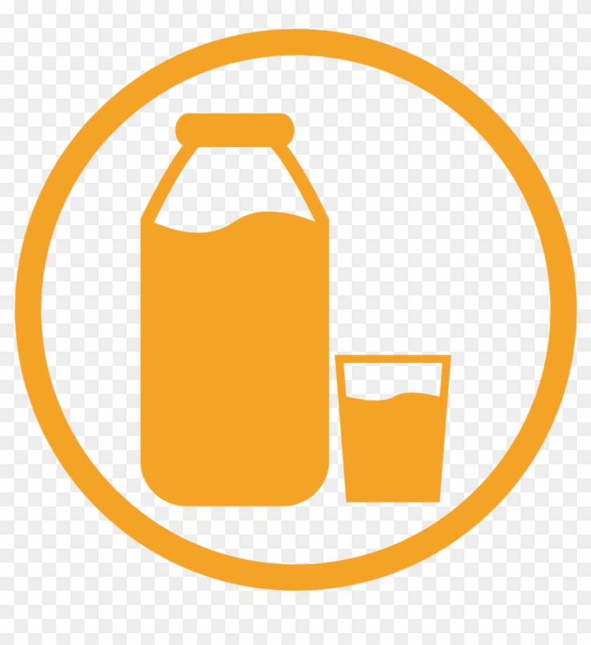 Milk Allergy Amber Icon - Glass Of Milk Vector Png #755838