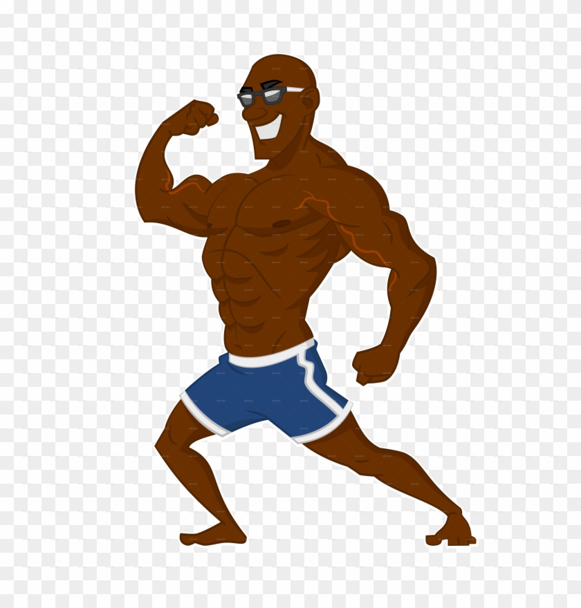 Athlete Posing - Athlete Cartoon Transparent #755934